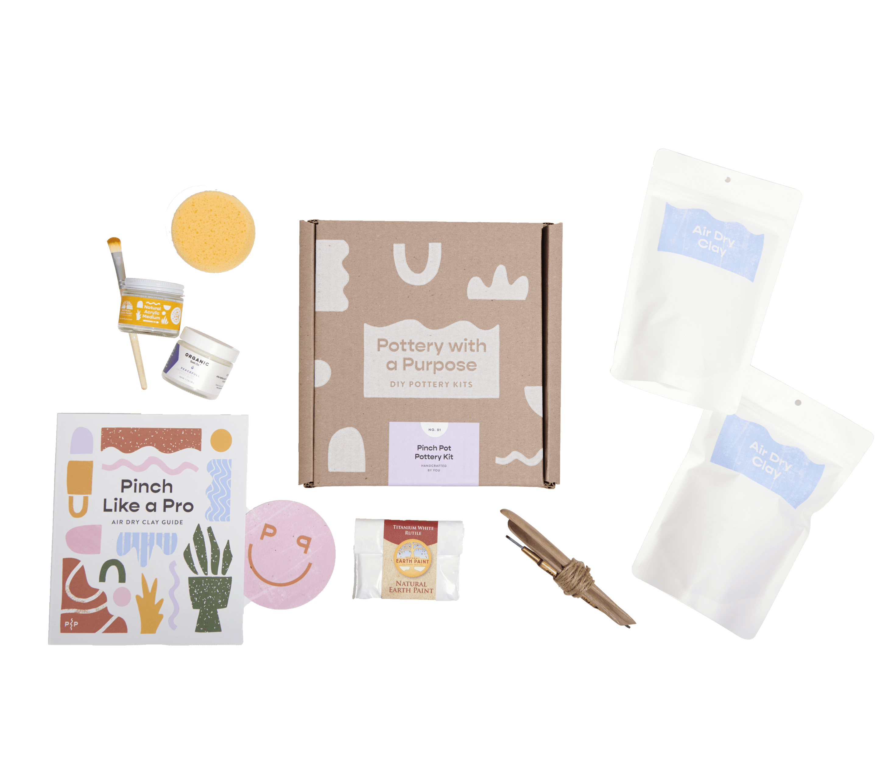  GGsimidale Pottery Kit Air-Dry Clay for Adults-Set Includes: Air-Dry  Clay for Adults,Tools,Pigment,Brushes, How-to-Guide,Regular Paint,Pigment  Tray : Arts, Crafts & Sewing