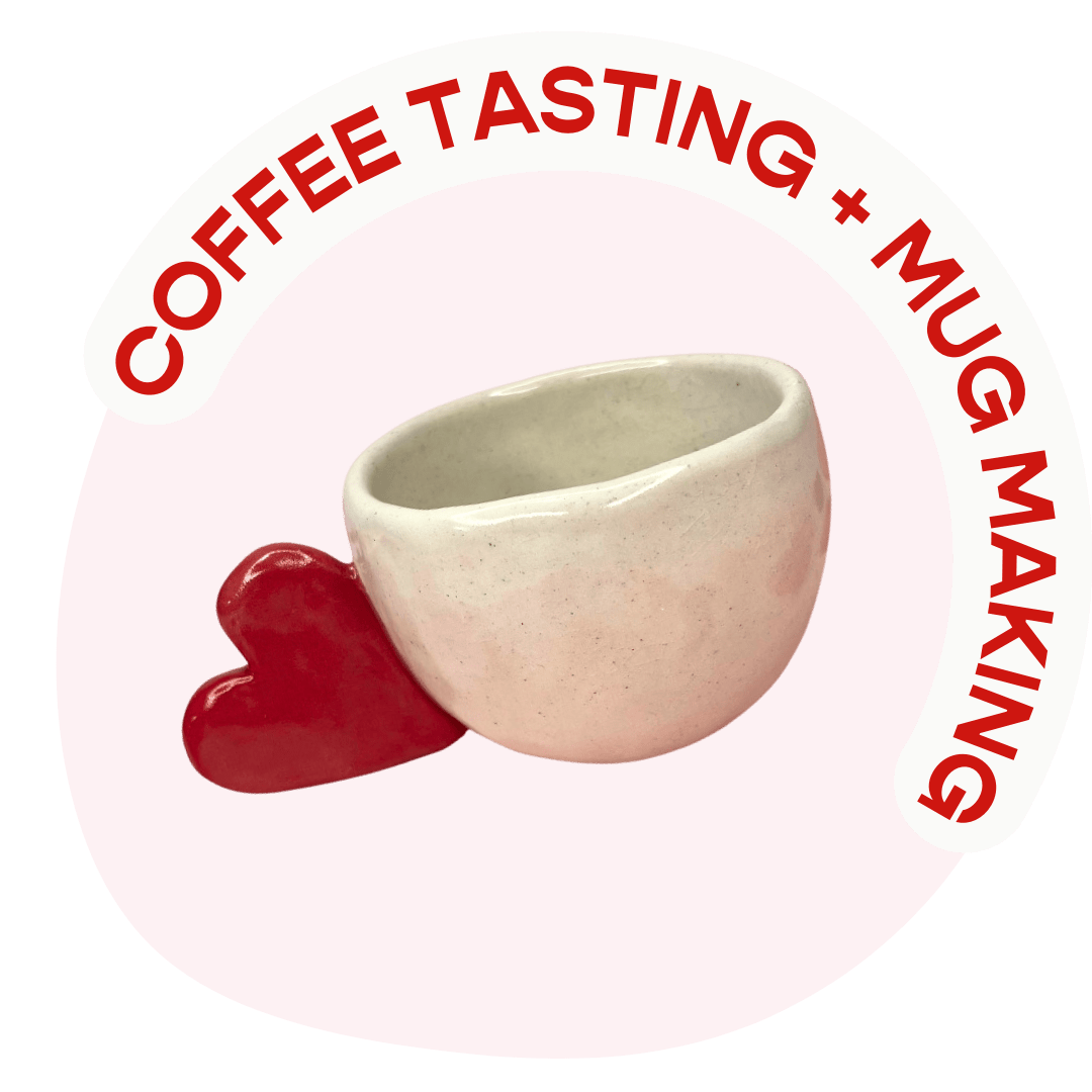 Coffee Tasting + Clay Mug Making Pottery Class — 2/15 (Boston MA)